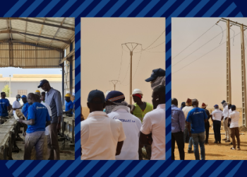 Visite des travaux pour la réalisation de la dorsale Ndioum-Linguère (179 km)