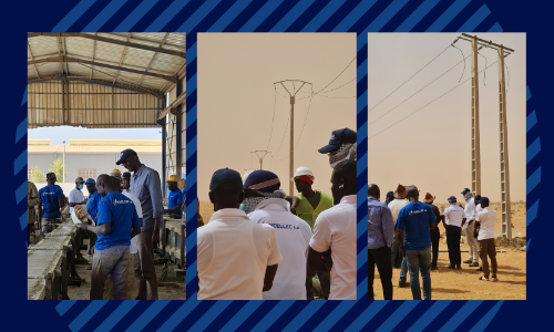 Visite des travaux pour la réalisation de la dorsale Ndioum-Linguère (179 km)